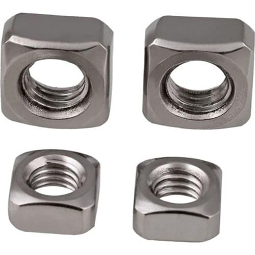 Square Nuts 304 A2 Stainless Steel Nut M3 M4 M5 M6 M8 M10 M12 10