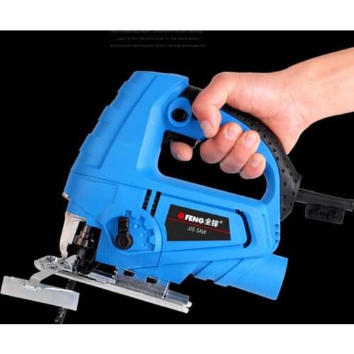 Jig Saw Laser Woodworking Chain Saw Household Hand Saw Pull Saw Electric Home Power Tool Miter Saw & Metal Guide Ruler + 2 Blade