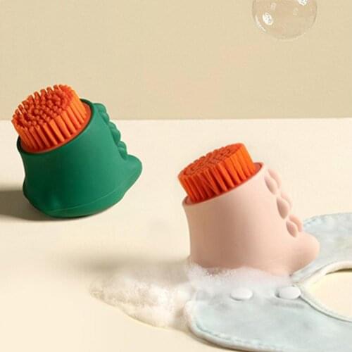 Massage Brush Cute Skin-friendly Silicone Deep Cleaning Bath Comb for Kids