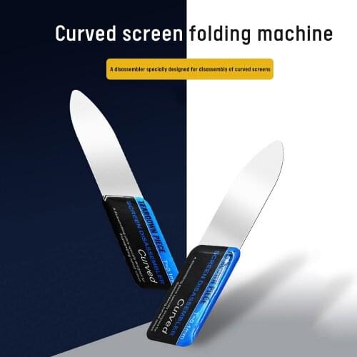 Obile Phone Curved LCD Screen Spudger Opening Pry Card Tools Ultra Thin Flexible Mobile Phone Disassemble Steel Metal