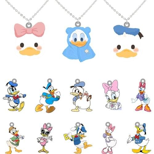 Disney Funny Trend Donald Duck Necklace Ladies Pendant Mens Necklace Cartoon Elements Friend Necklace Gift Jewelry For Friends