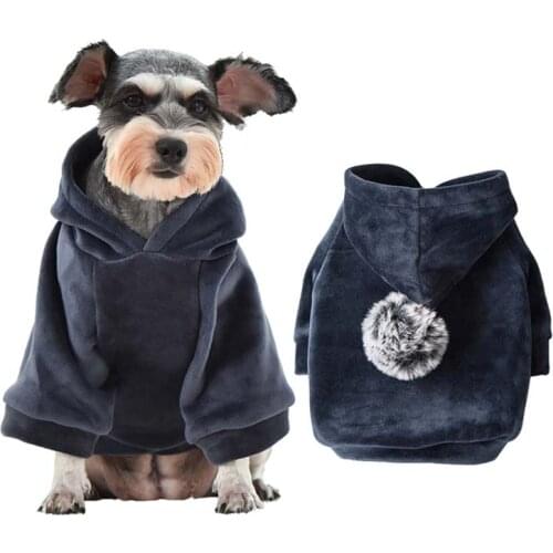 Fashion Dog Hoodies Solid Velvet Jacket Pets Dogs Clothes Soft Fleece Cute Small Puppy Coats Pet Clothing ropa para perro 10A