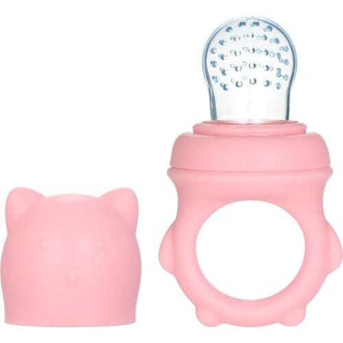 Soft Safe Baby Food Feeder Fresh Fruit Vegetable Feeder Silicone Pacifier Teether Teething Toy Nipple for Toddler Kid