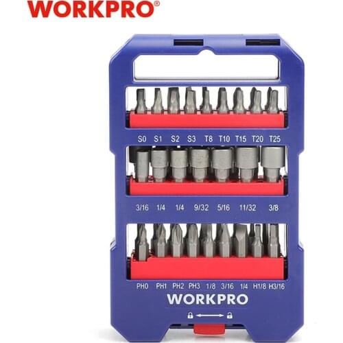 WORKPRO 51-piece Screwdriver bits Set multi bits set with Slotted Phillips Torx Hex Bits and Nut Driver