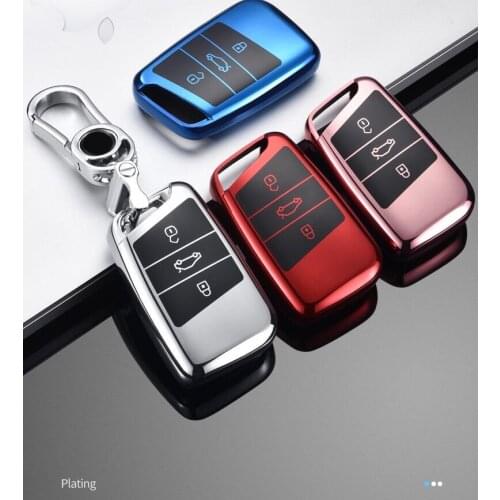 New Soft TPU Car Remote Key Case Cover Holder Shell Fob For Volkswagen VW Magotan Passat B8 Golf For Skoda Superb A7 Accessories