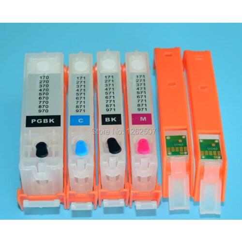 PGI-470 CLI-471 6Colors Refillable Ink Cartridge For Canon Pixma mg7740 pgi 470 cil 471 Printer cartridges with ARC perment chip