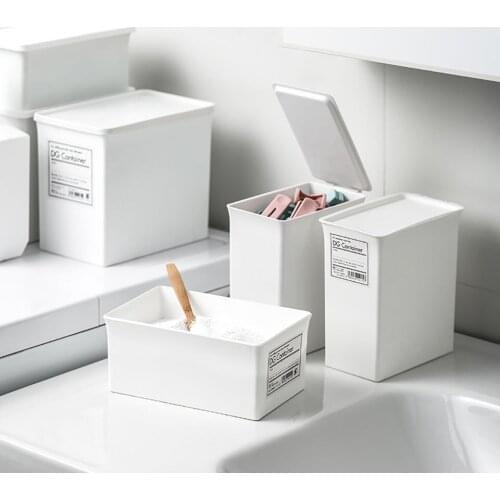 Indoor Multifunctional Plastic Storage Box Washing Powder Storage Box Office Sundries Storage Box Furniture Storage Box