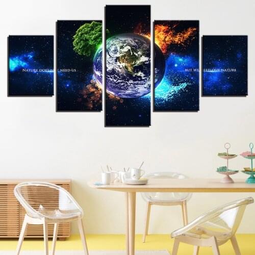 Canvas HD Prints Posters Home Decor Wall Art Framework 5 Piece Earth 4 Season Tree Natural Landscape Paintings Abstract Pictures