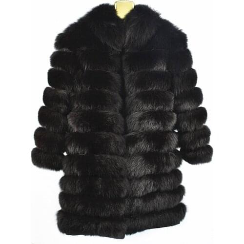 QURLMAE Fox Fur Coats