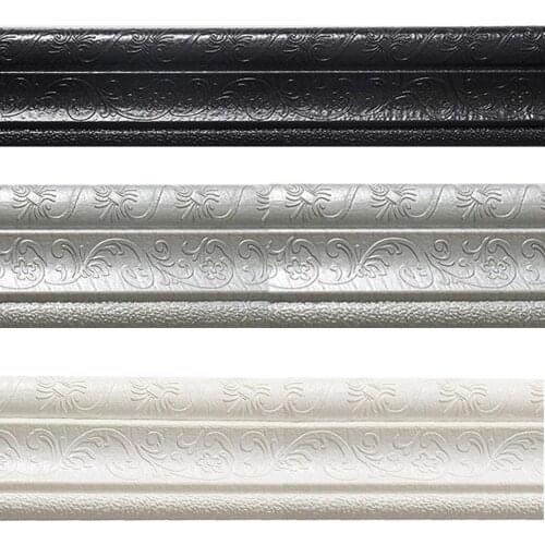 Wallpaper Border Self-adhesive Wall Border Sticker Waterproof Strip Border Wall Top Corner Line Wall Edge Decorative 3D Sticker