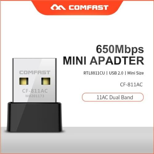 Comfast CF-811AC 650Mbps USB Wi-fi Receiver Wireless Network Card 802.11ac/b/n/g USB wi fi Ethernet adapter 5Ghz PC wifi dongle