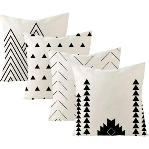 Modern Minimalist Black And White Geometric Pillowcase Home Decoration Throw Pillows 45*45cm