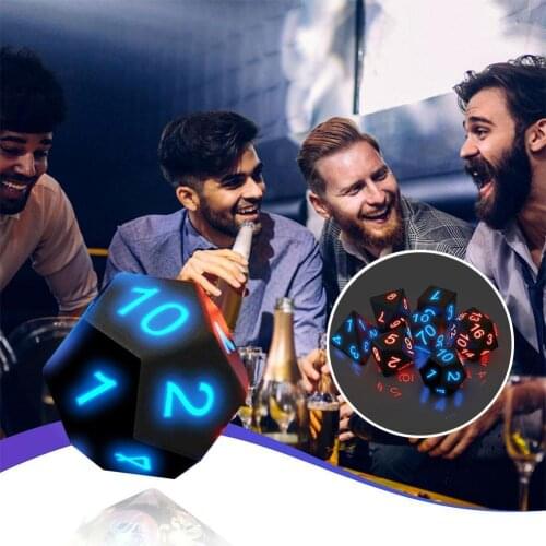 LED Hits Night Light Dice Polyhedral Luminous Mini Bar Fun Colorful For Club Game Dice KTV Entertainment N3Y8