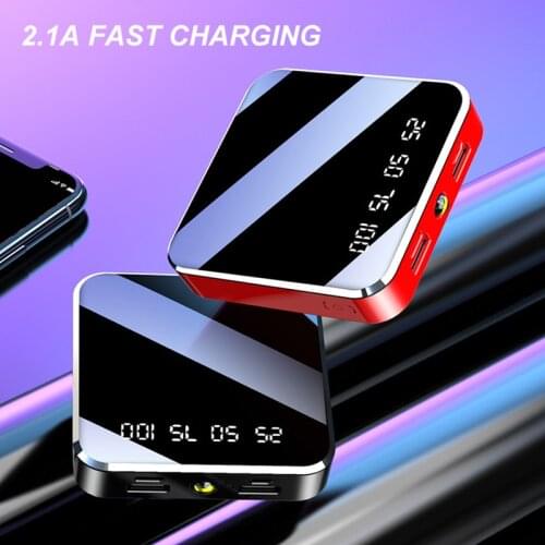 20000mah Power Bank External Battery PoverBank 2 USB LED Powerbank Portable Mobile phone Charger for Xiaomi MI iphone 18650