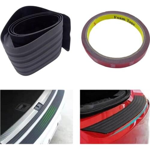 Rear Bumper Guard Rubber Mouldings Pad Scuff Car Trunk Door Sill Plate Protector Trim Cover Strip Car Styling Universal