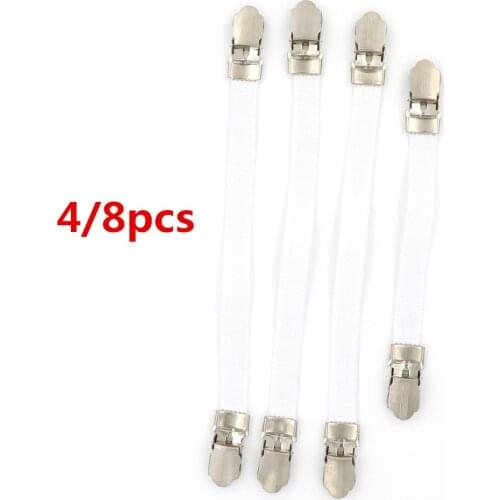 4/8Pcs/lot Ironing Board Cover Clip Fasteners Tight Fit Elastic Brace Ties Straps Grip