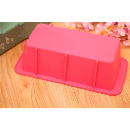 1PC Random Color Non-stick Silicone Cake Mold DIY Pizza Mousse Toast Doughnut Egg Tart Rectangle Shape Baking Tools PF 009