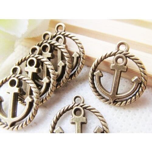 20pcs Antique Silver tone/Antique Bronze Filigree Round Circle Anchor Connector Pendant Charm/Finding,DIY Accessory Jewelery Mak