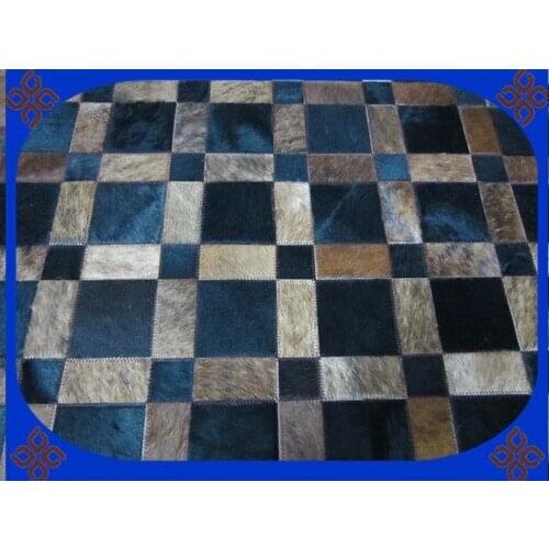 2018 free shipping 100% natural genuine cowhide carpet car mat