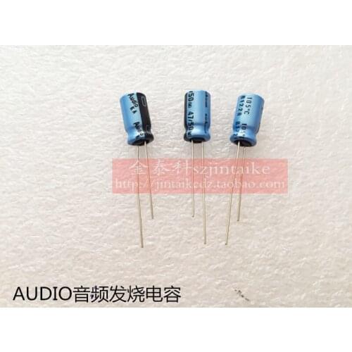 2020 hot sale 10pcs/30pcs Imported audio for capacitor 50V47UF 6.3X11 KA series AUDIO nichicon electrolysis free shipping