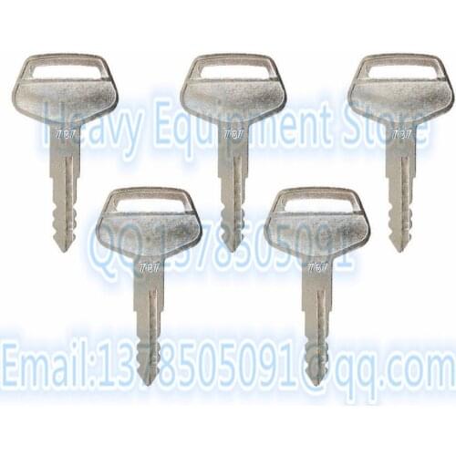 5PCS 787 Key For Komatsu Equipmentignition Switch door lock fuel tank kalmar dressta sakai