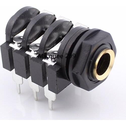 6.35 Block 6.5 microphone audio solder seat audio accessories two-channel copper foot leech seat gold mouth