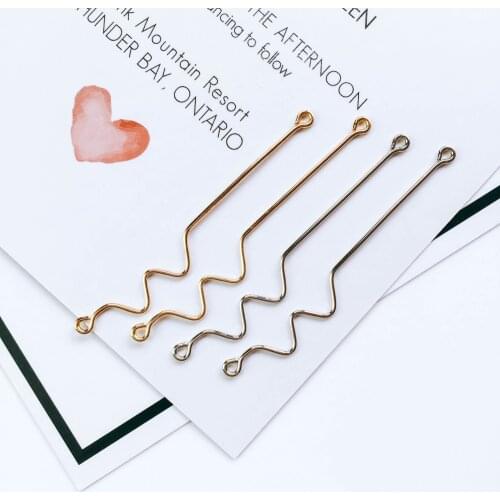 ZEROUP Ear Drop Hook Clip Earring Connectors Pendant Necklace Charms Jewelry Components Diy Handmade Material 6pcs
