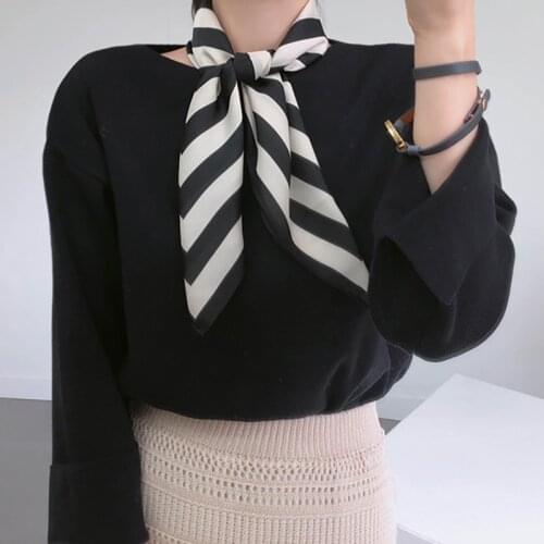 70*70cm dot strip Womens Scarves silk Winter Tarot Decorative Scarf hair band bag tied wrist multiuse