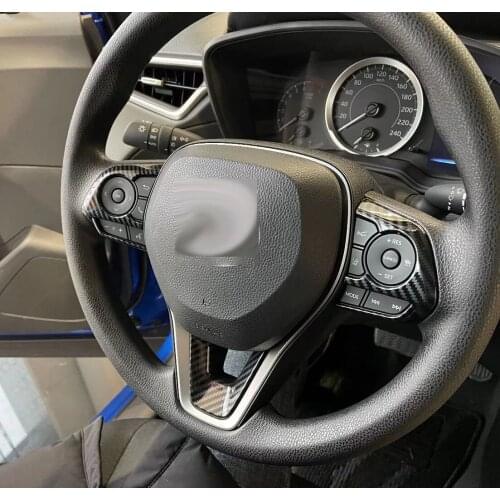 For Toyota RAV4 RAV 4 2019 2020 ABS Plastic Car Steering Wheel Decoration Cover Trim Frame Sticker