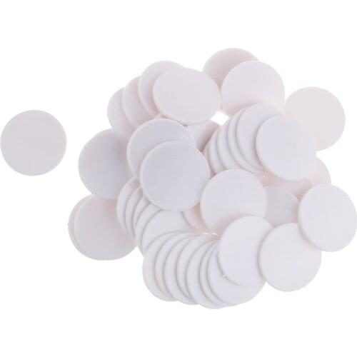 50pcs Casino Poker Chips Poker Game Board Game Chips DIY Craft 40mm White