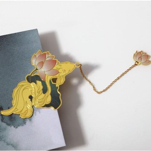 Lotus Bookmark Metal Plant Book Accessories Teacher Gifts Appreciation Korean Stationery