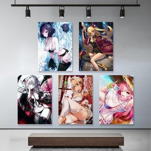 Canvas HD Prints Painting Sexy Girl Wall Art Poster Fate Grand Order Modern Home Decor Modular Anime Figure Picture Living Room