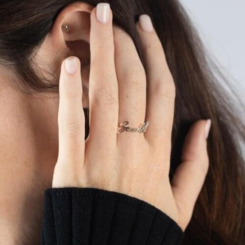 Name Ring Custom Name Rings Personalized Baby Names on Ring New Mom Gift Mother Daughter Family Ring Engraved Jewelry Gifts