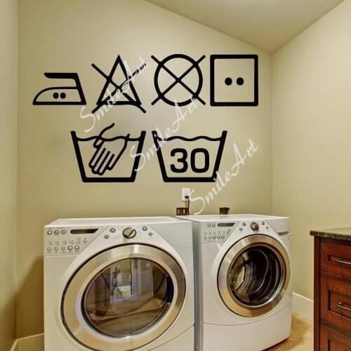 Creative Laundry Room Stickers Wall Sticker Pvc Wall Art Stickers Modern Wallsticker Living Room Bedroom Wall Decal Home Decor