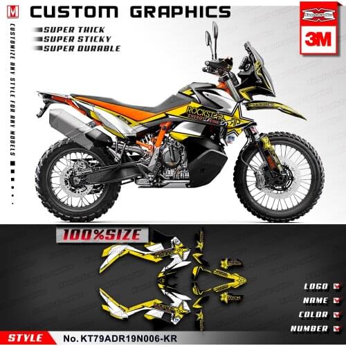 KUNGFU GRAPHICS Motorcycle Stickers Vehicle Vinyl Wraps for 790 Adventure R 2019 2020, Customizable
