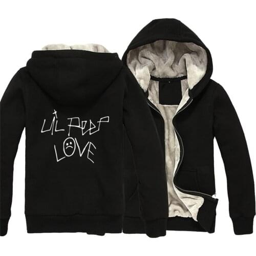 Lil Peep Cry Baby Woman Girl Parkas Full Zip Coat Plus Velvet Autumn Winter Couple Clothes ZIIART