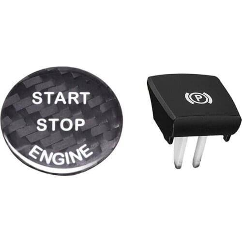 Sticker Car Engine Start Stop Button Cover & Car Parking Brake Hand Brake P Button Switch Cover for BMW X5 E70 2006-2013