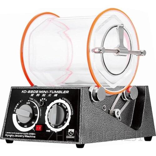 Desktop Jewelry Polisher Capacity 3kg Rotary Tumbler Polishing Machine Small Drum/Rolling Barrel Polished Machine KD-6808-130