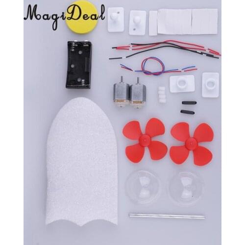 Science Technology DIY RC Racing Boat Model Building Kits Scientific Experiment Materials Kids Educational Toys