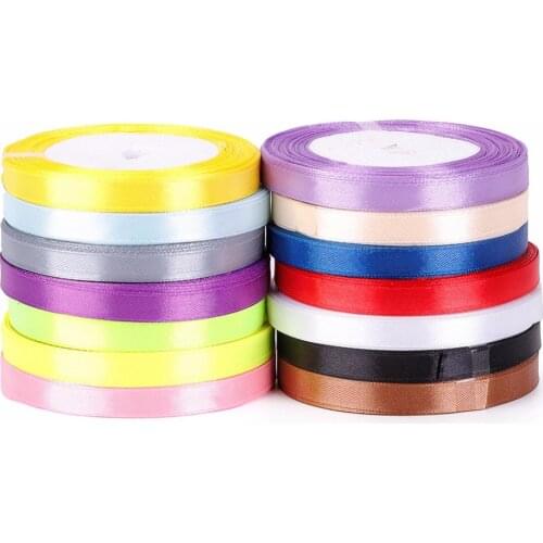 6MM Wide Cheap Silk Satin Ribbon For Wedding Party Decoration Invitation Card Gift Wrapping 22Meters #254947