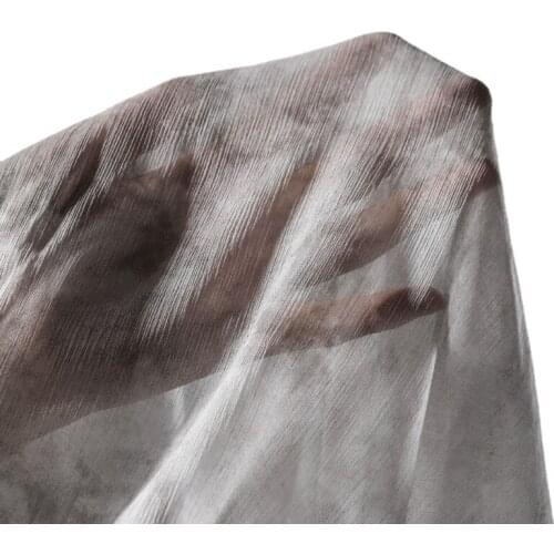Width 57'' Light Ink Simple Fashionable Through Double Sided Tie Dyed Chiffon Fabric By The Half Yard For Shirt Dress Material