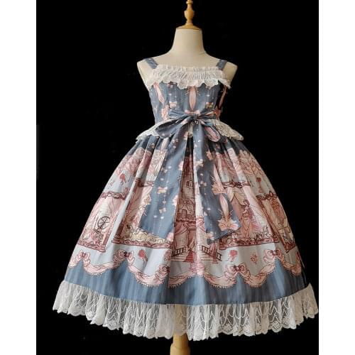 Sleeping Beauty ~ Sweet Printed Lolita JSK Dress Ruffled Party Dress by Infanta