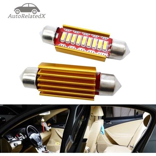 2x FESTOON LED BULB C5W C10W Car LED License Plate Reading Dome Lamp White For Chevrolet Cruze Aveo Captiva Lacetti Sail Sonic