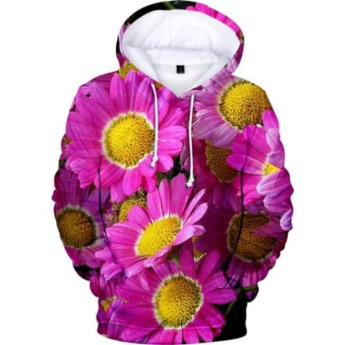 Welcome Hoodie 3D Colorful Floral Printed Sweatshirt Men Women Harajuku Hoodie Fashion Pullover Long Sleeve Autumn Fresh flowers