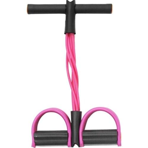 Top!-Pedal Resistance Band 6 Tube Elastic Yoga Pedal Puller Resistance Band for Abdomen Waist ArmLegStretching Situp Training