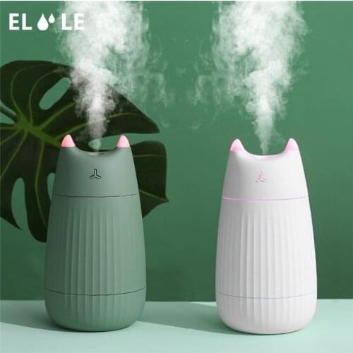 ELOOLE Cat Air Humidifier USB Ultrasonic USB Power Supply Diffuser Essential Oil Nebulisation For Car Home Mist Maker LED Light