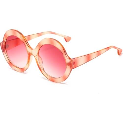 Vintage Oversize Round Fishing Sunglasses Women Luxury Big Frame Women Sun Glasses Black Fashion Gradient Glasses Women UV400