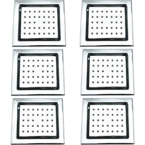 High Quality Concealed Installation Body Jet Shower Spa Brass Square Massage Jets Spray Body Shower Bodyspray (Chrome - 6pcs)