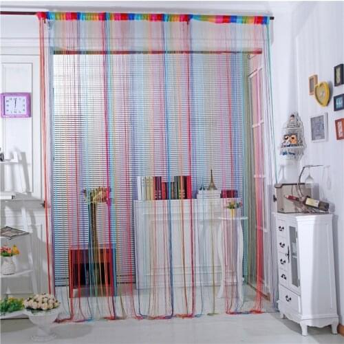 Good Quality Multi Color String Curtains Home Decor Door Window Curtain Colorful