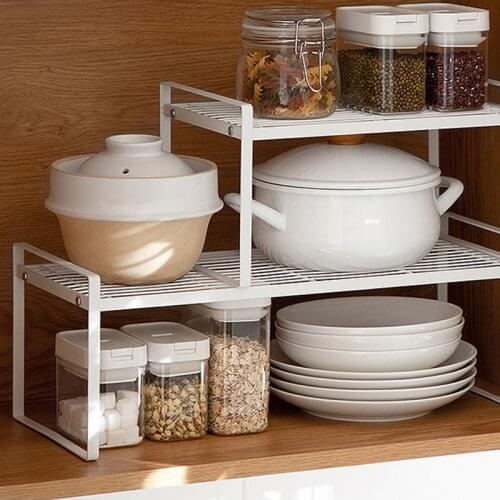 Iron Japanese Style Non-perforated Layered Floor Seasoning Rack Kitchen Shelf Storage Rack